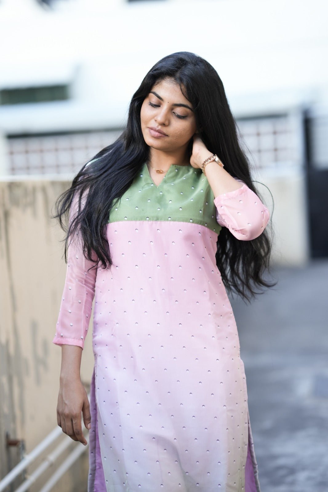 Aaira Blush Meadow Kurta - THISA
