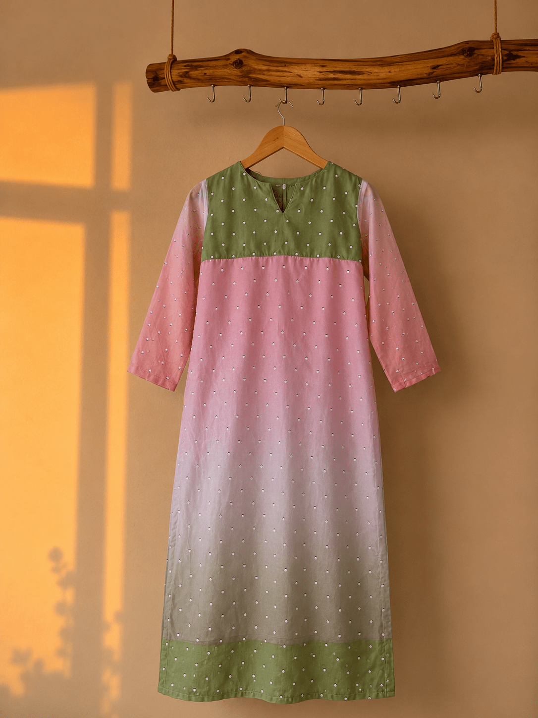 Aaira Blush Meadow Kurta - THISA