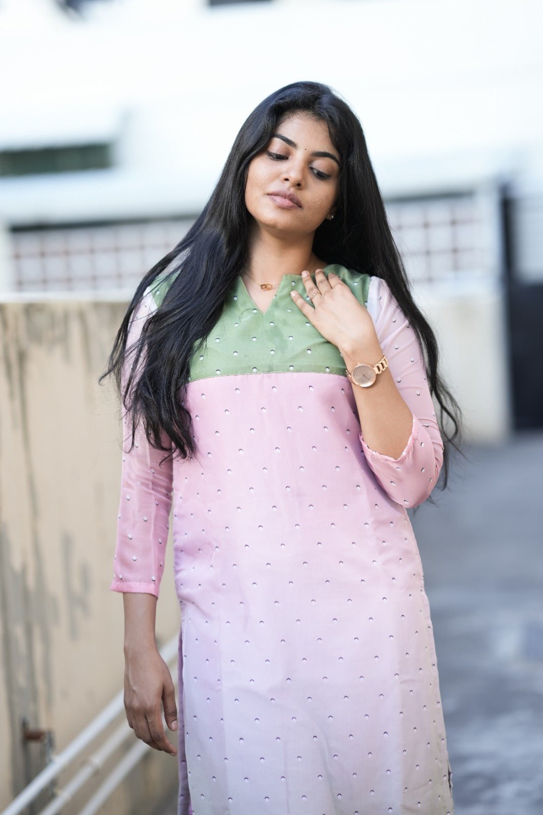 Aaira Blush Meadow Kurta - THISA