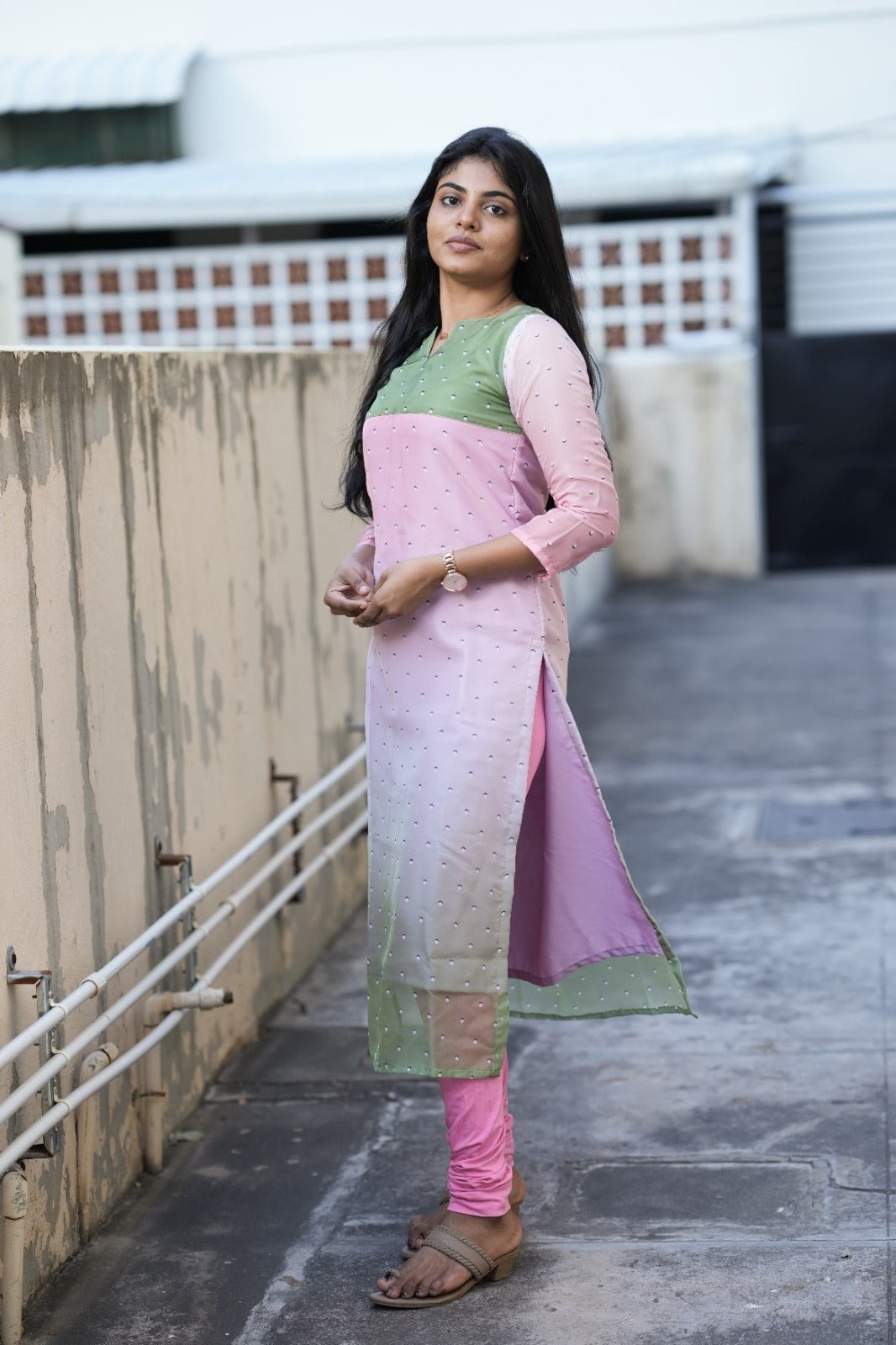 Aaira Blush Meadow Kurta - THISA
