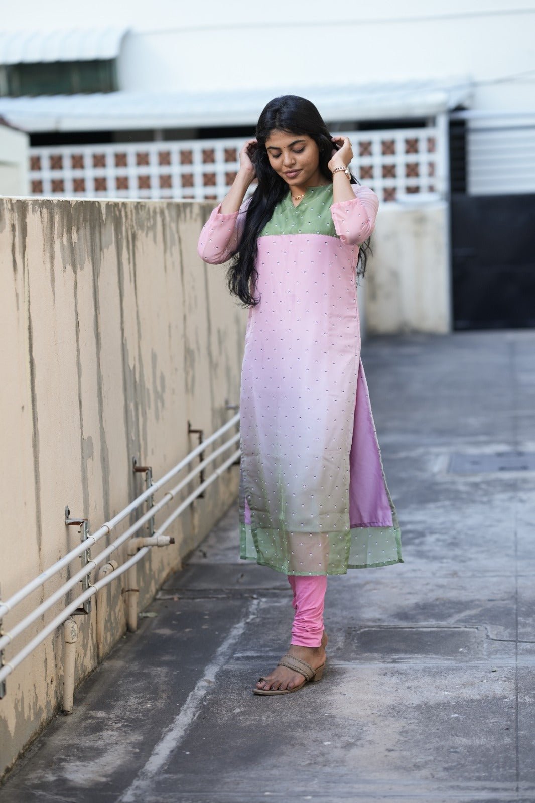 Aaira Blush Meadow Kurta - THISA