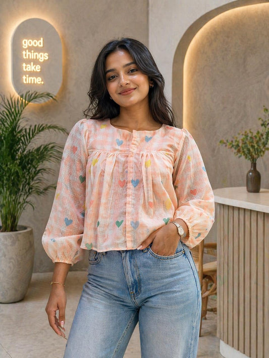 Blush Heart Breeze Top - THISA