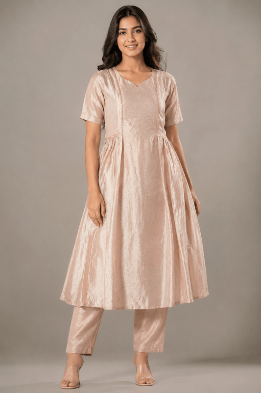 Dhriti Blush Aura Kurta Set - THISA