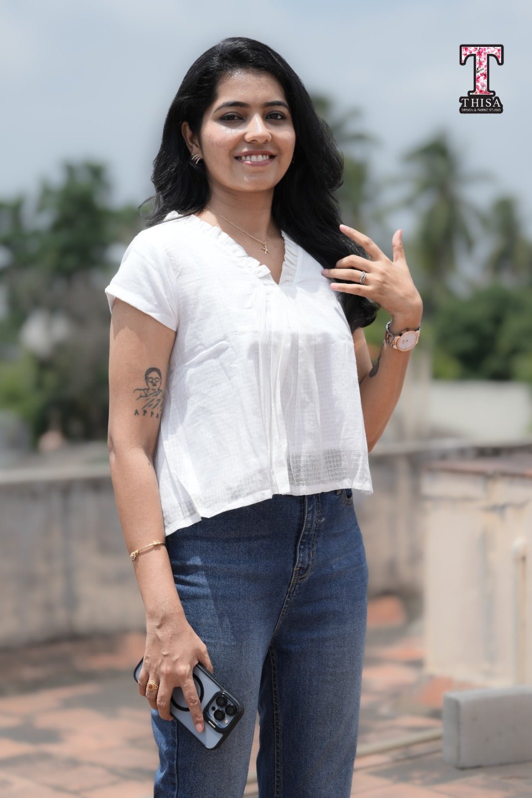 Luna White Edit Top - THISA