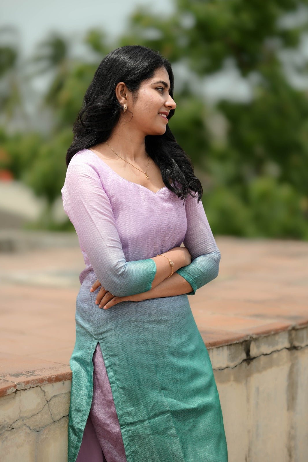 Meher Aqua Mist Kota Kurta - THISA