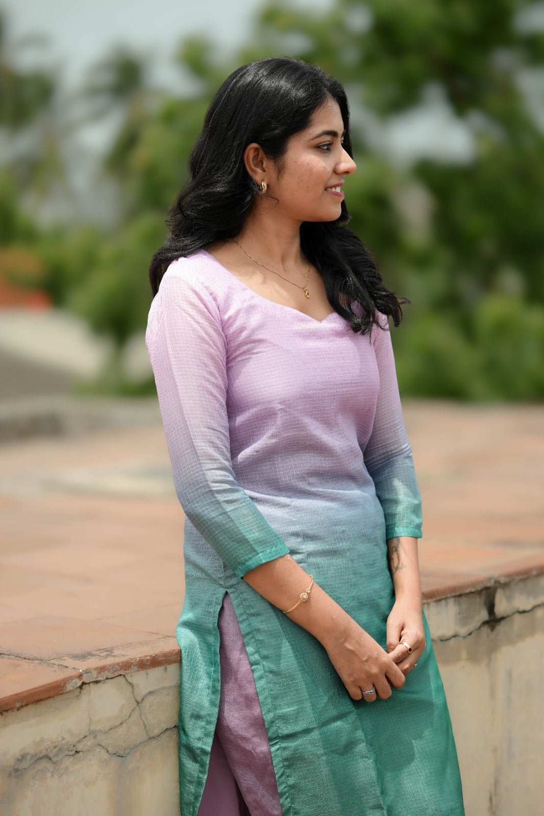 Meher Aqua Mist Kota Kurta - THISA
