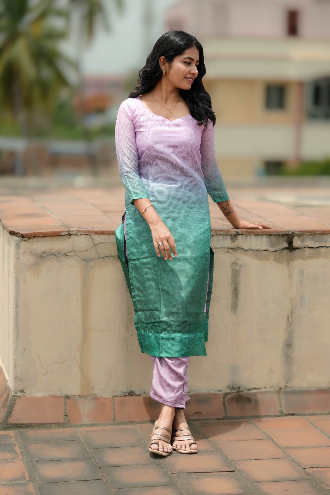 Meher Aqua Mist Kota Kurta - THISA