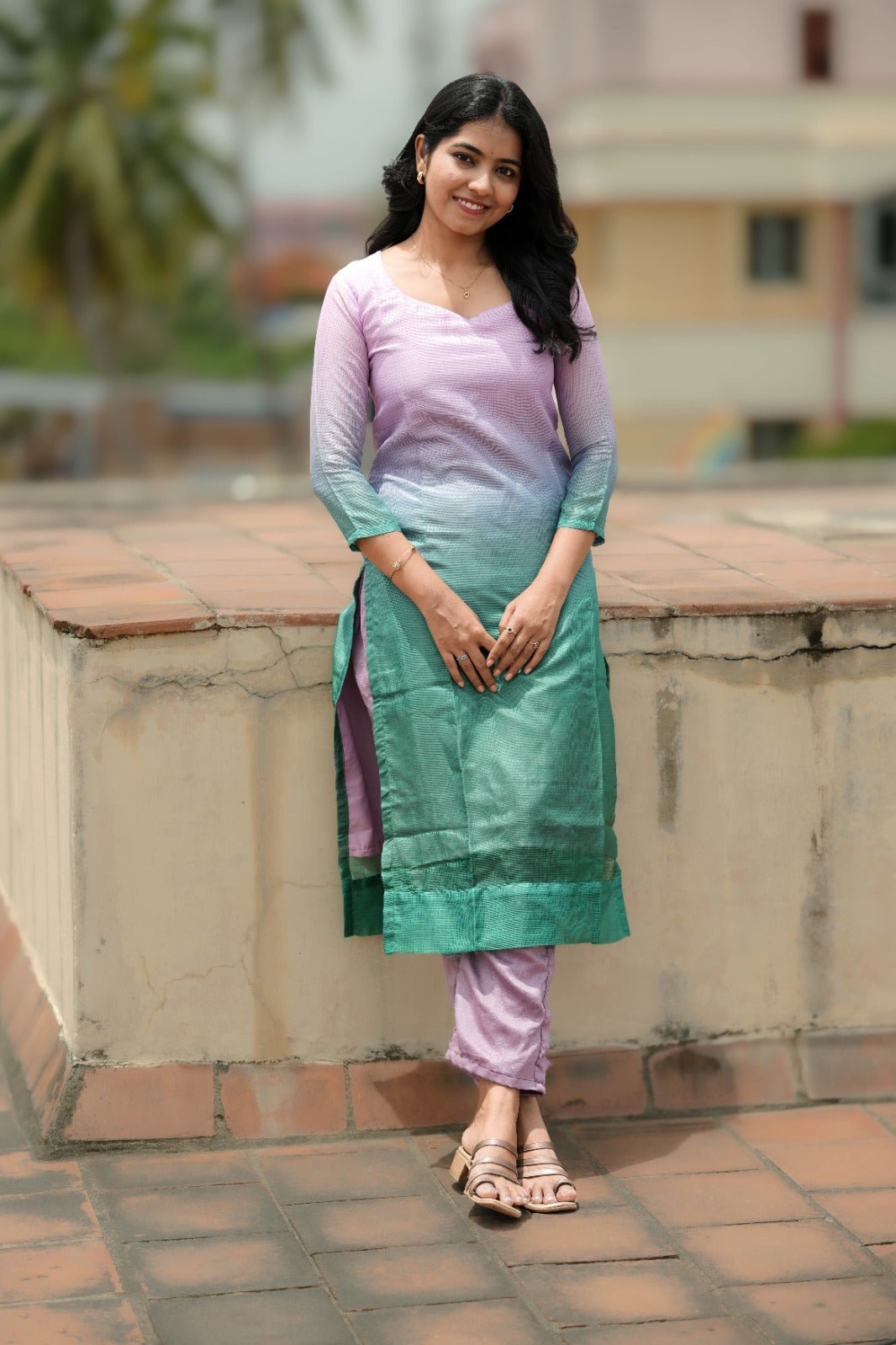 Meher Aqua Mist Kota Kurta - THISA