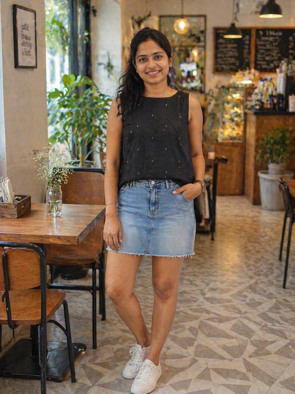 Noir Gold Dot Top - THISA