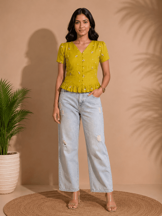 Olive Meadow Top - THISA