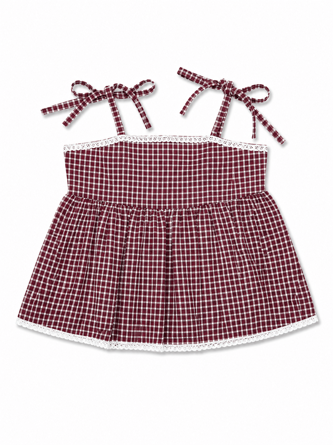 Ruby Gingham Peplum Top - THISA