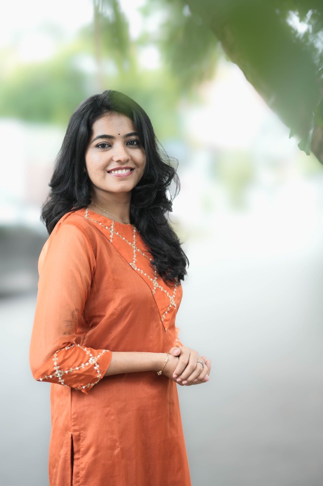Sharvika Sunset Glow Organza Kurta - THISA