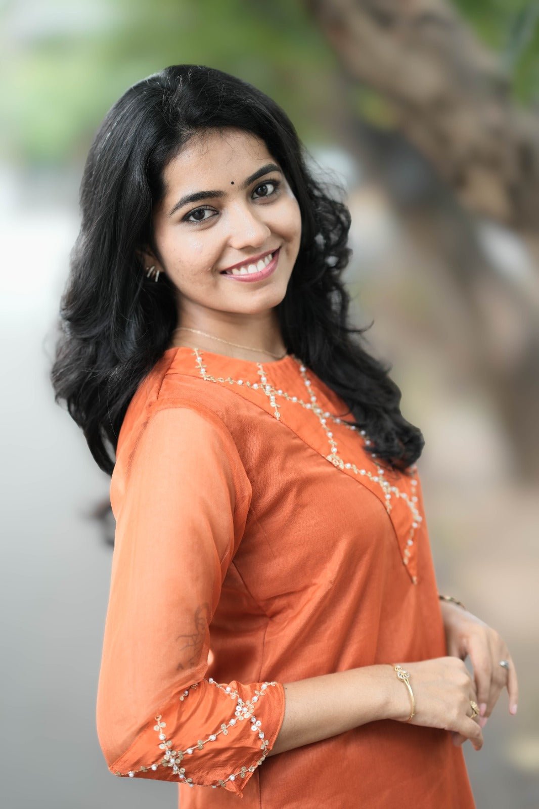 Sharvika Sunset Glow Organza Kurta - THISA