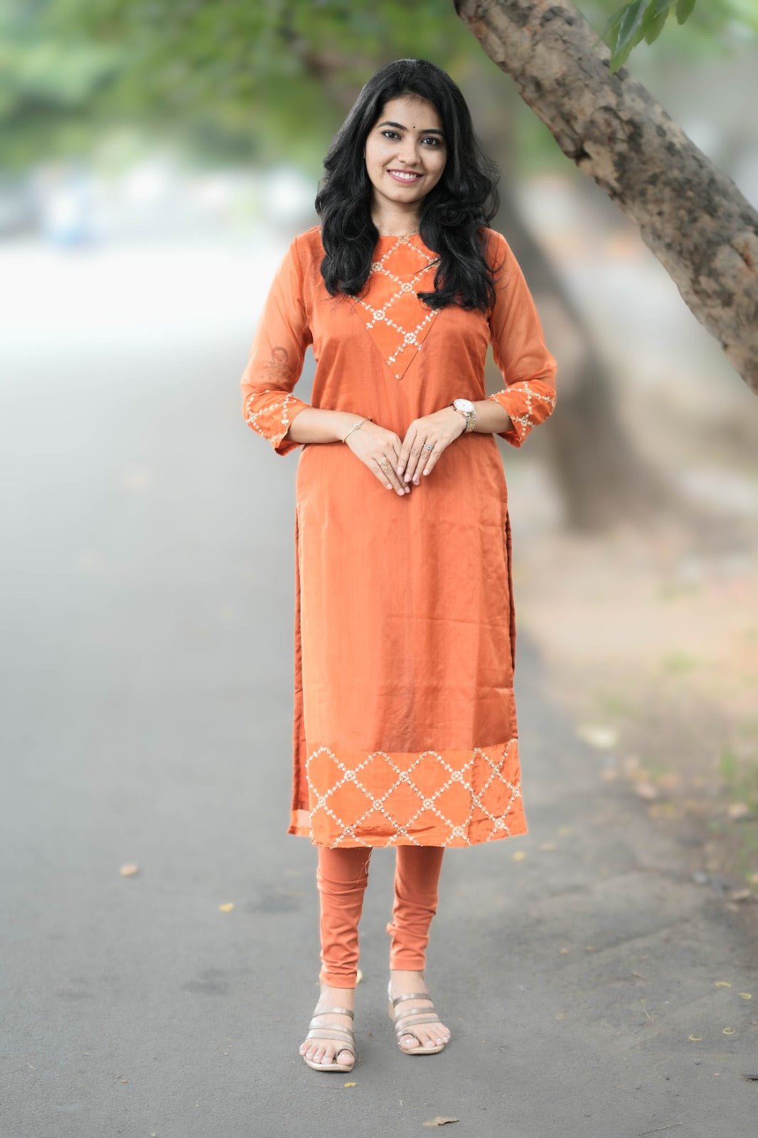 Sharvika Sunset Glow Organza Kurta - THISA