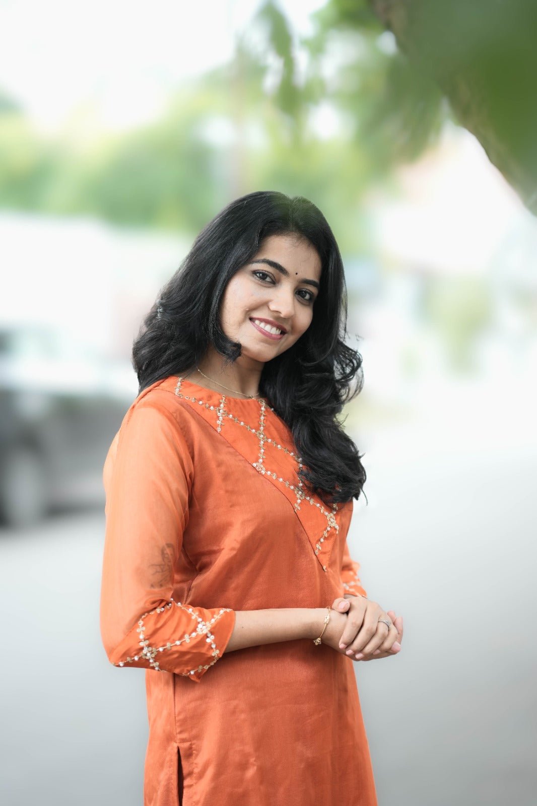 Sharvika Sunset Glow Organza Kurta - THISA