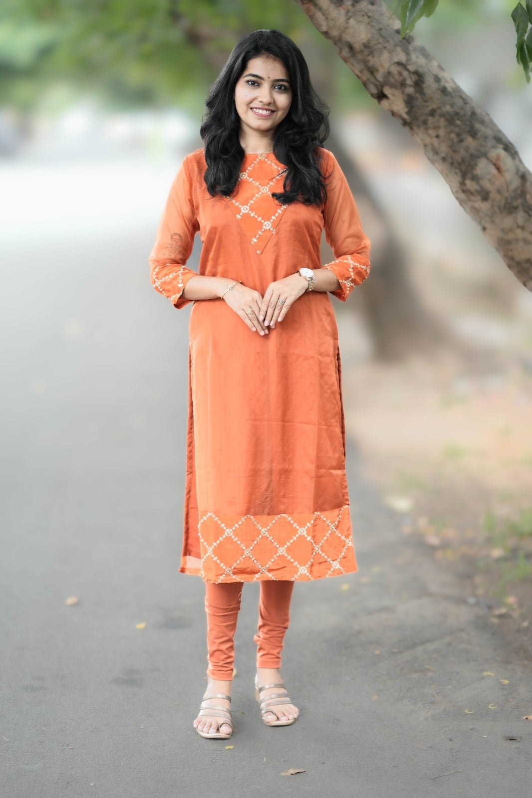 Sharvika Sunset Glow Organza Kurta - THISA