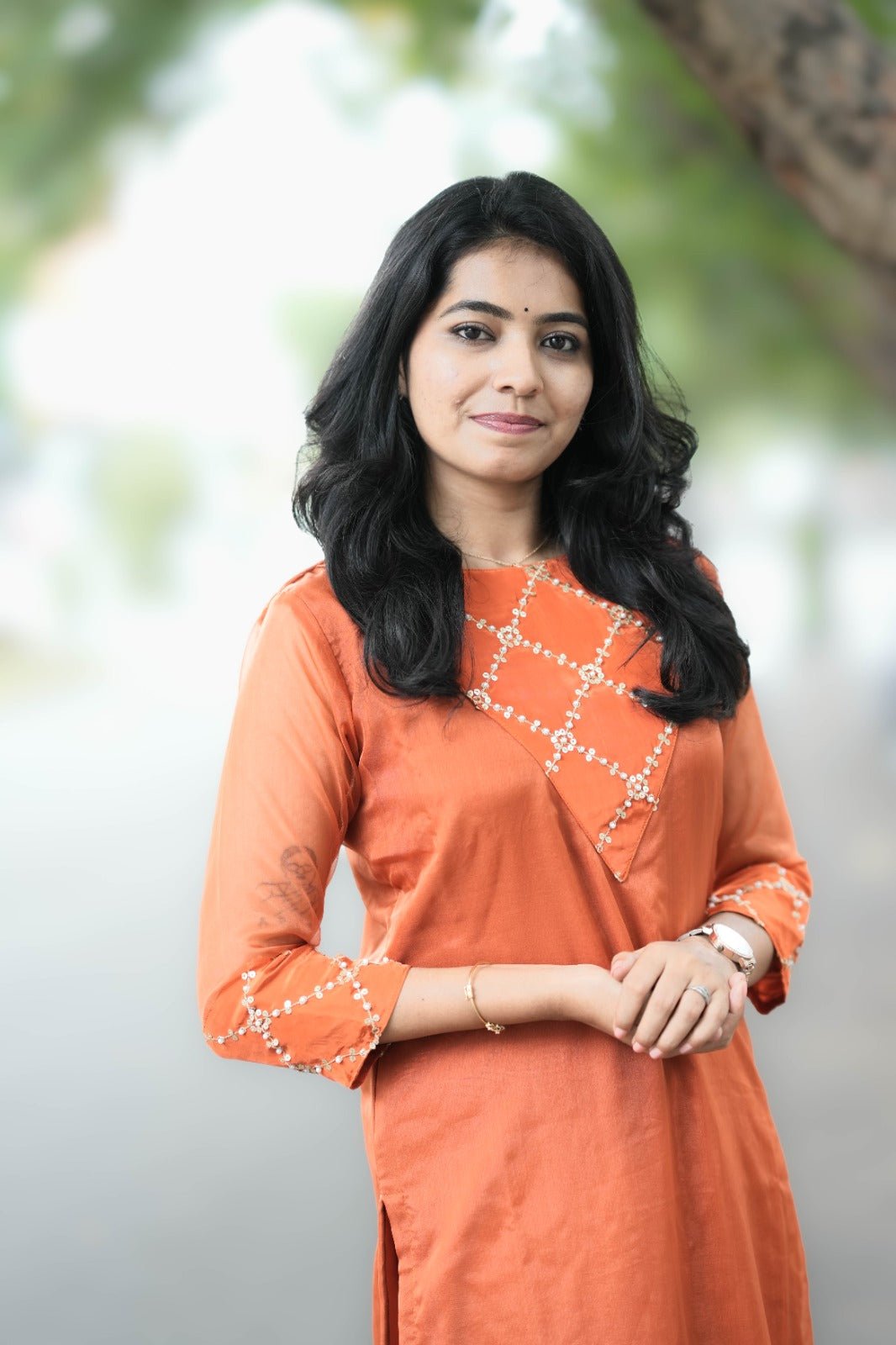 Sharvika Sunset Glow Organza Kurta - THISA