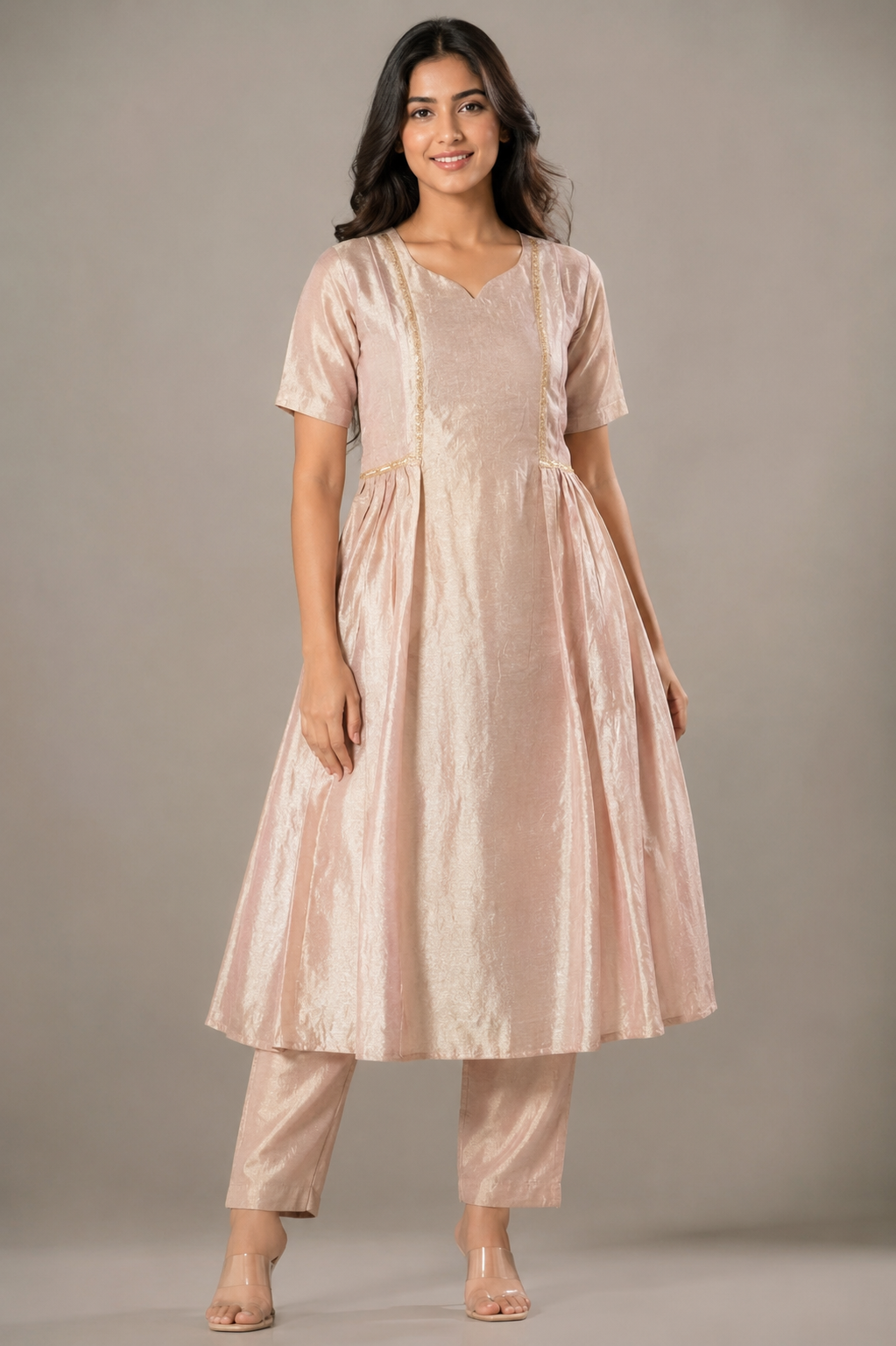 Dhriti Blush Aura Kurta Set
